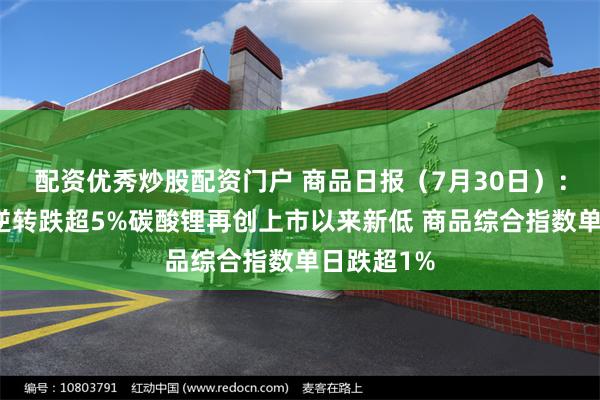 配资优秀炒股配资门户 商品日报（7月30日）：集运欧线逆转跌超5%碳酸锂再创上市以来新低 商品综合指数单日跌超1%