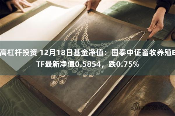 高杠杆投资 12月18日基金净值：国泰中证畜牧养殖ETF最新净值0.5854，跌0.75%