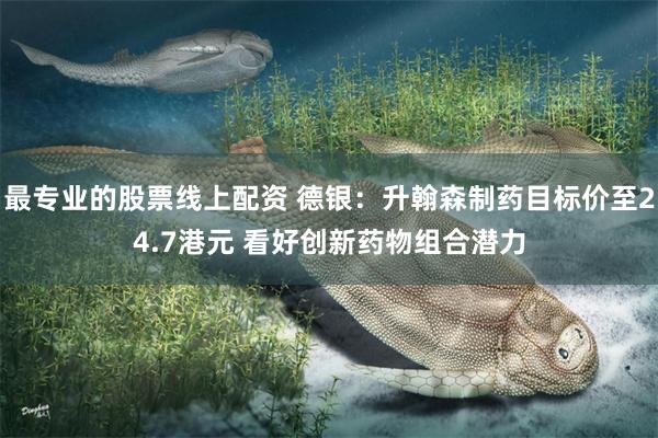 最专业的股票线上配资 德银：升翰森制药目标价至24.7港元 看好创新药物组合潜力