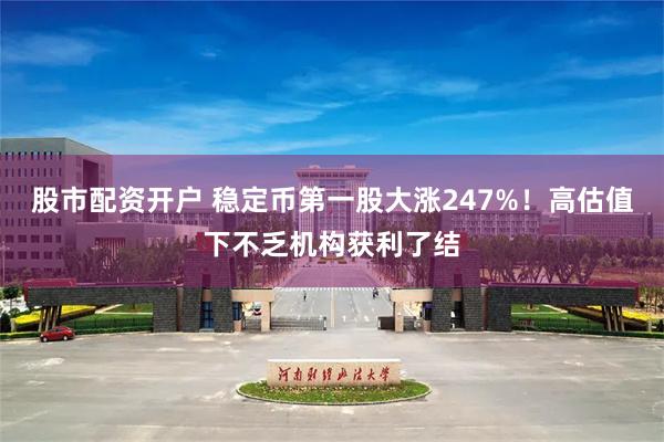 股市配资开户 稳定币第一股大涨247%！高估值下不乏机构获利了结