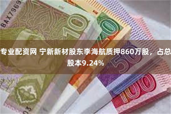 专业配资网 宁新新材股东李海航质押860万股，占总股本9.24%