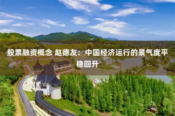 股票融资概念 赵德友：中国经济运行的景气度平稳回升